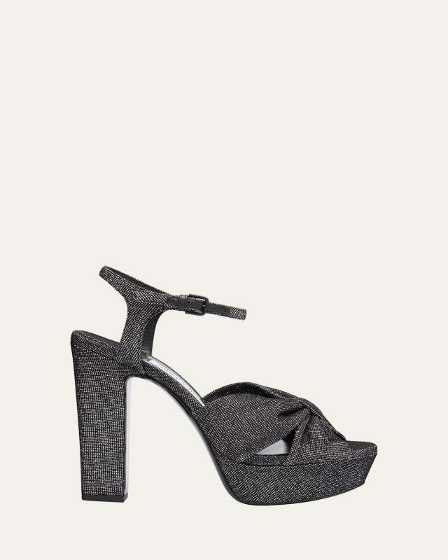 Heloise Glitter Knot Platform Sandals